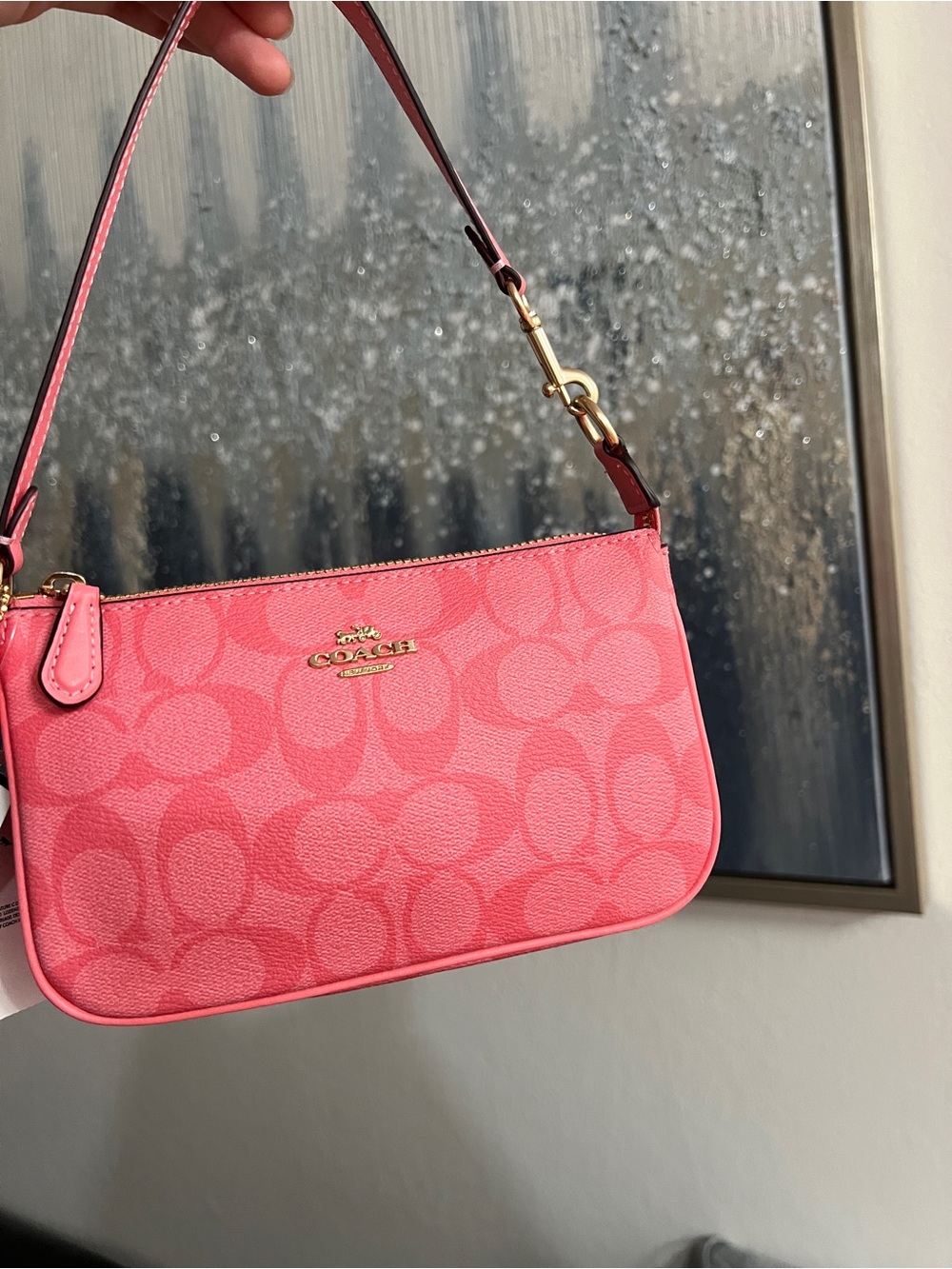 Coach Pink Signature Mini Shoulder Bag
